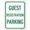 Signmission Guest Registration Parking Heavy-Gauge Aluminum Rust Proof Parking Sign, 18" x 24", A-1824-23923 A-1824-23923 - alternate 1